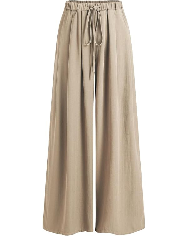 CIDER Elastic Waist Wide Leg Trousers | Amazon (CA)