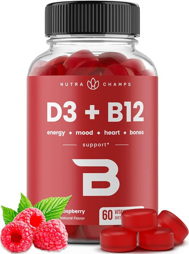 NutraChamps Vitamin D3 & B12, Methyl B12 Gummies for Adults & Kids, Enhanced with Vitamin D 3 & B... | Amazon (US)