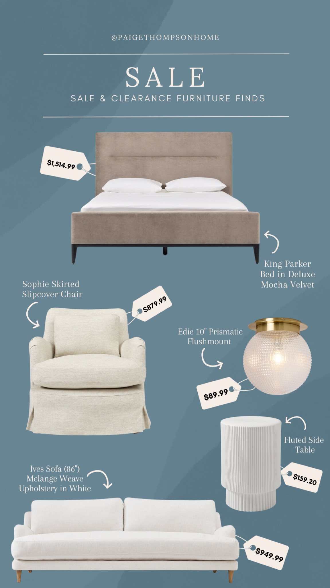 SALE// West Elm sale & Clearance Furniture Finds

This beautiful English arm sofa is an amazing deal at 50% off!

Bed
Accent chair
Sofa
Rolled arm sofa
Fluted side table
Flush Mount light 

#LTKhome #LTKsalealert