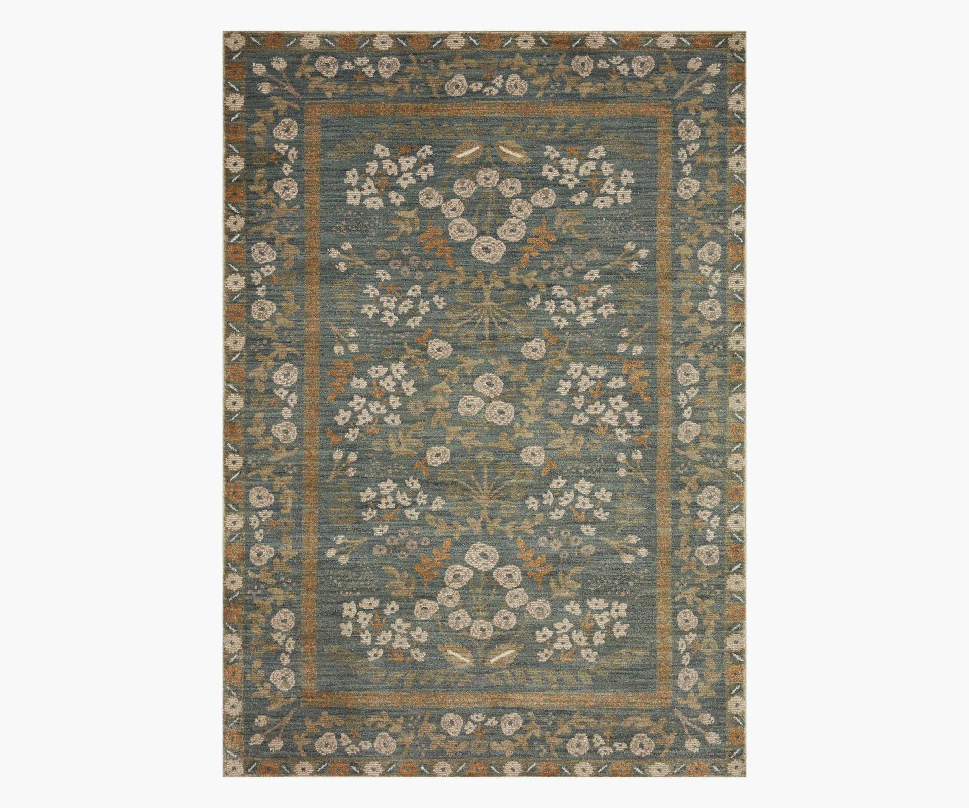 Fiore Florence Power Loomed Rug - Slate & Sage | Rifle Paper Co.