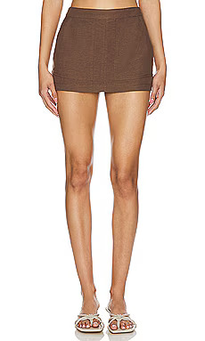 Lovers and Friends Keila Skort in Chocolate Brown from Revolve.com | Revolve Clothing (Global)