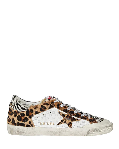Golden Goose Superstar Leopard Low-Top Sneakers | Shop Premium Outlets