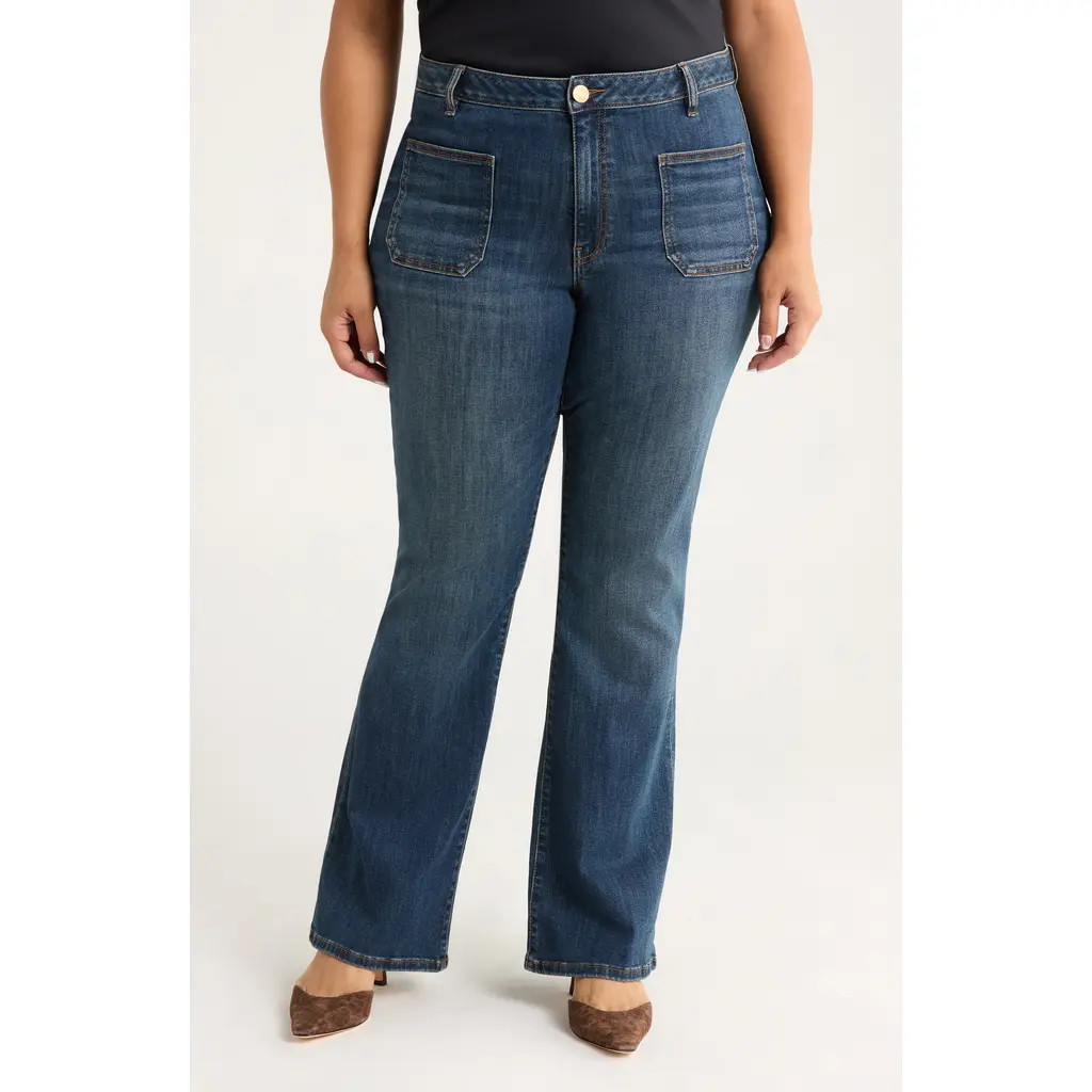 KUT from the Kloth Ana Patch Pocket Flare Jeans in Deductive at Nordstrom Rack, Size 20W | Nordstrom Rack