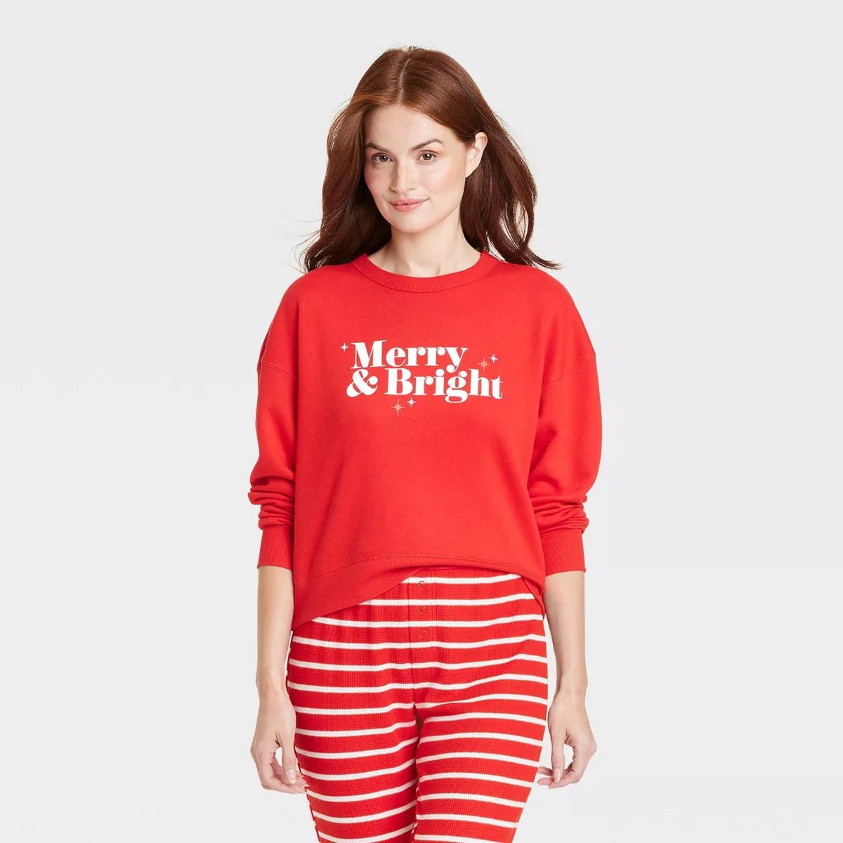 Women's Merry & Bright Matching Family Sweatshirt - Wondershop™ Red | Target