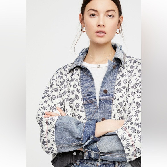 Free People Ditsy Denim Jacket | Poshmark
