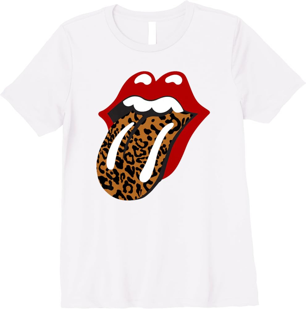 Rolling Stones Classic Leopard Tongue Premium T-Shirt | Amazon (US)