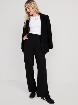 Extra High-Waisted Pleated Taylor Trouser Wide-Leg Pants for Women | Old Navy (US)