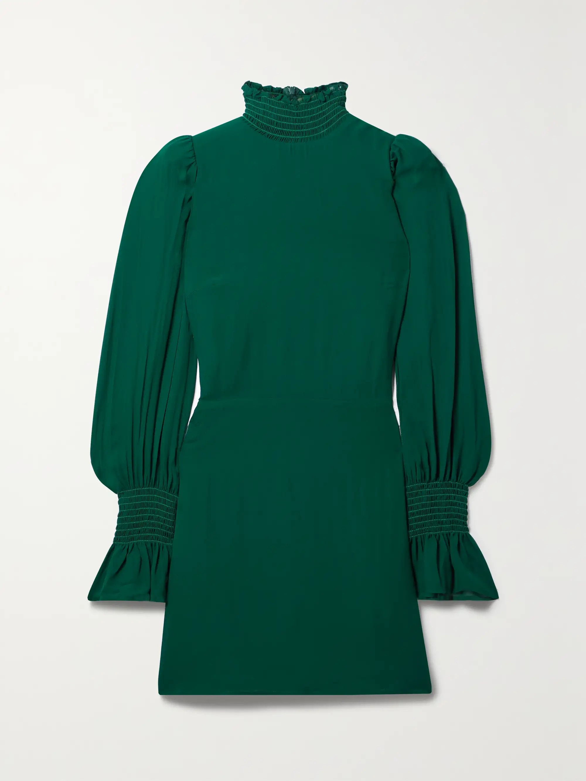 Archie shirred georgette mini dress | NET-A-PORTER (UK & EU)