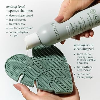 EcoTools Makeup Brush Cleansing Pad + Deep Clean Shampoo Bundle, Brush Cleaner Mat & Makeup Brush... | Amazon (US)