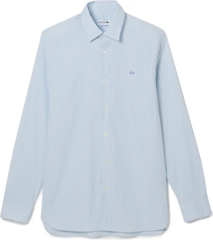 Lacoste Slim Fit Pinstripe Stretch Button-Up Shirt | Nordstrom | Nordstrom