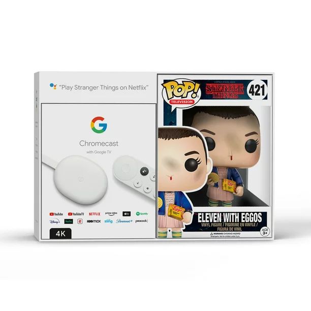 Chromecast with Google TV (4K) Streaming Media Player - with Funko POP! TV Stranger Things Eleven... | Walmart (US)