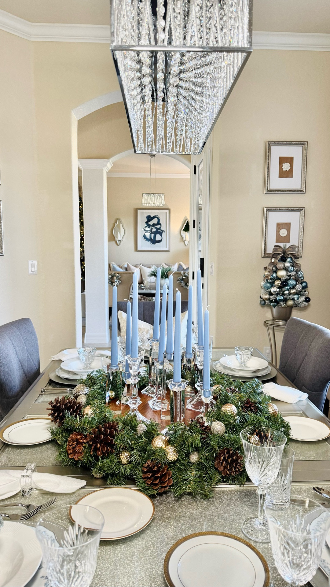 🩵Create this stunning centerpiece for your holiday tablescape using beautiful taper candles, garland, pinecones, and leftover ornaments!! 

Home Decor | Holiday Decor | Holiday Hosting & Entertaining | Black Friday Deals | Amazon Home #amazon #FoundItOnAmazon #amazonfinds #LTKCyberWeek 

#LTKHoliday #LTKSeasonal #LTKHome