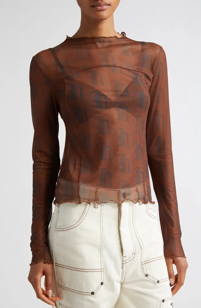 HONOR THE GIFT Long Sleeve Mesh Top | Nordstrom | Nordstrom