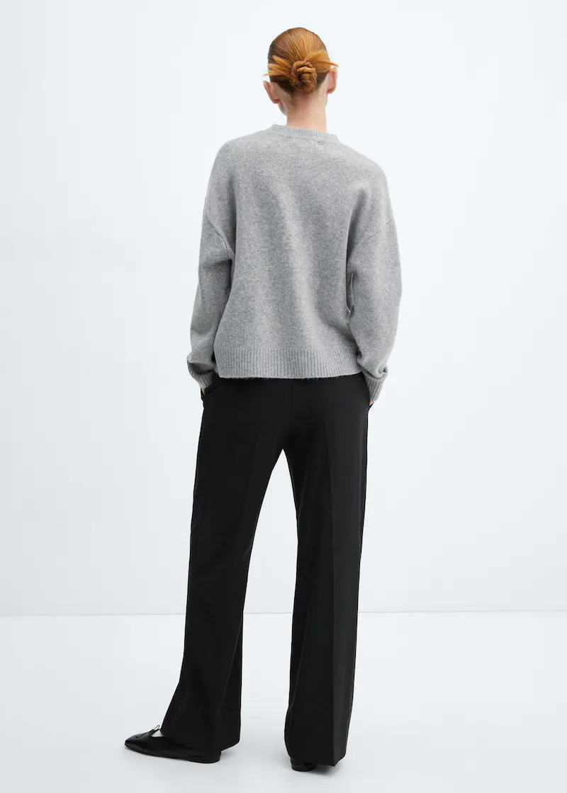 Round-neck knitted sweater  -  Women | Mango USA | MANGO (US)