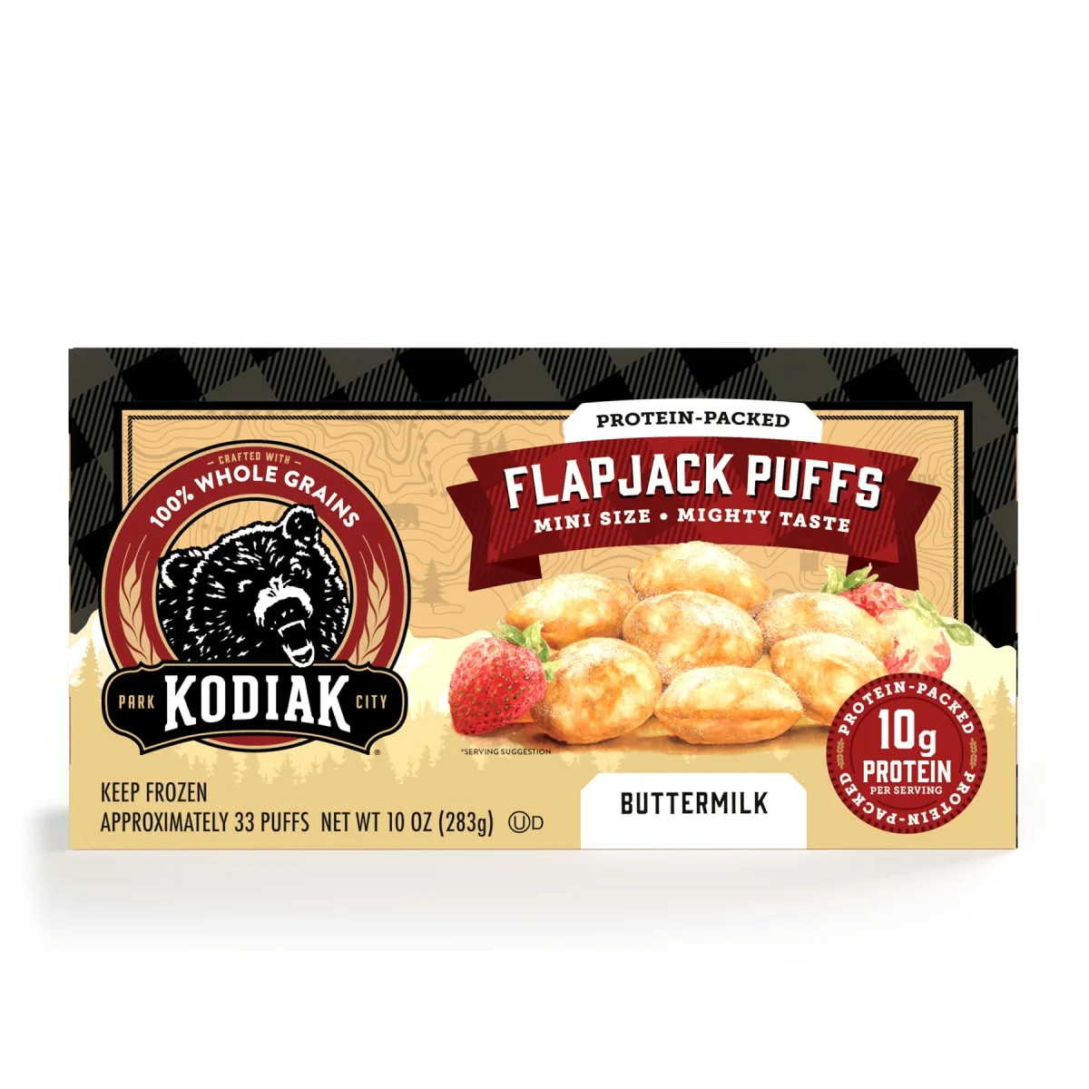 Kodiak Protein-Packed Buttermilk Flapjack Puffs, 10 oz, 33 Count (Frozen) | Walmart (US)