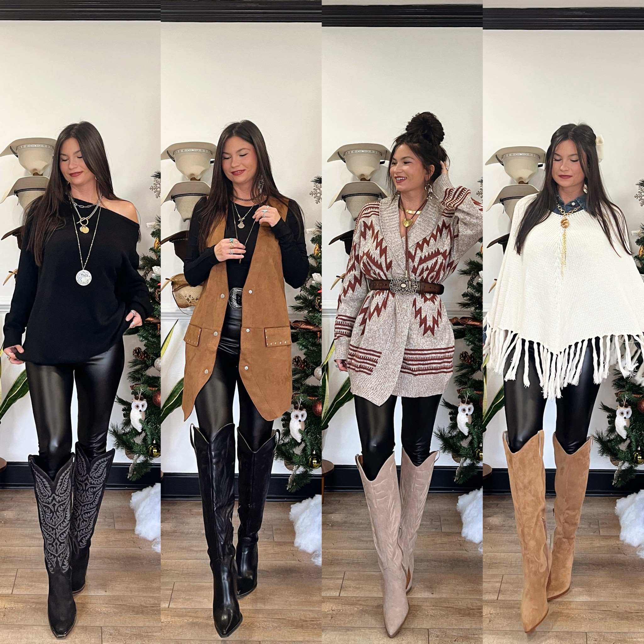 1 pair of leather leggings 4 outfits! 

Code LORI20 to save on Twisted Silver jewelry 

#LTKootd #LTKPetite #LTKSaleAlert