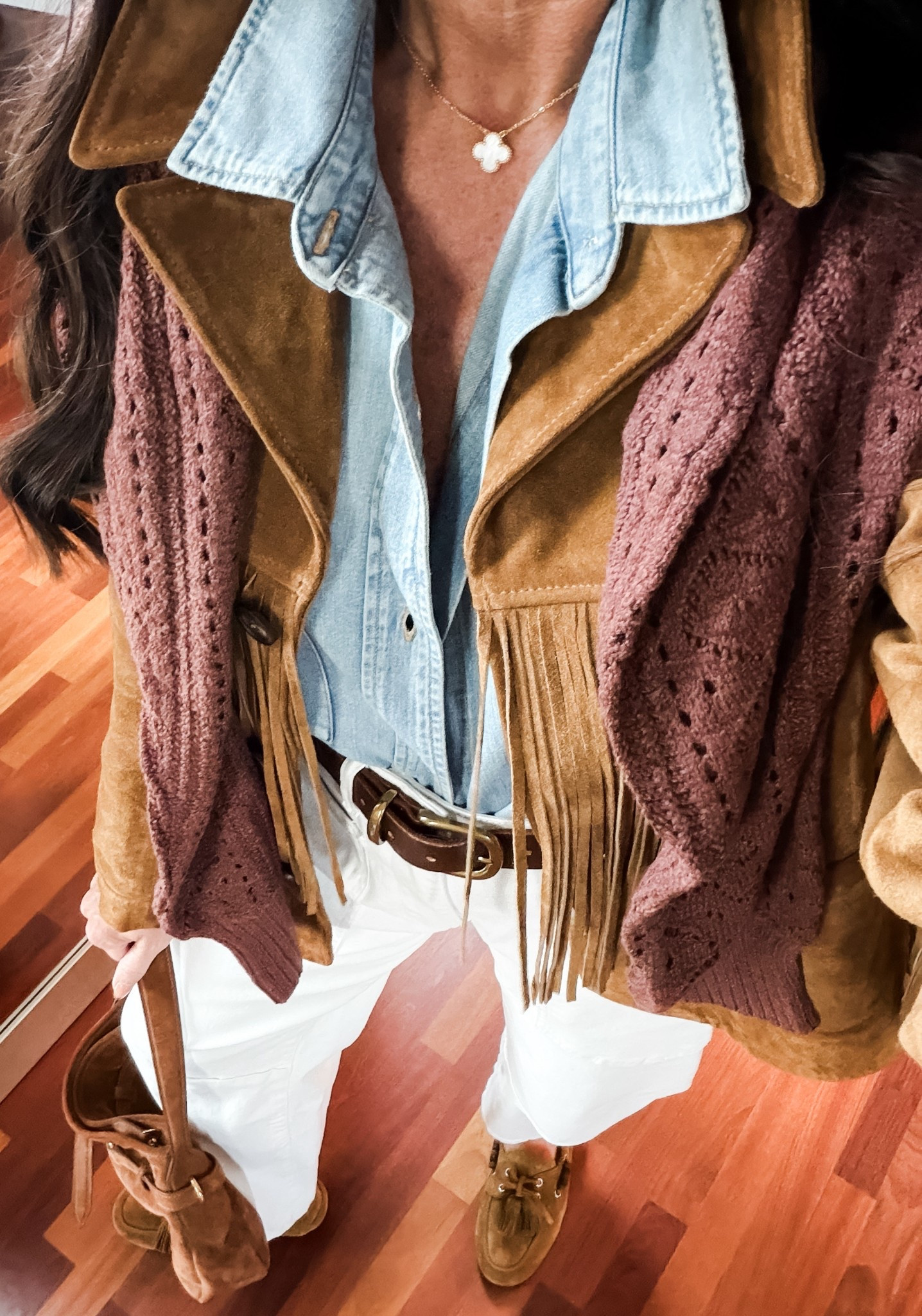 Wearing a 4 in jeans and small in the rest Suede fringe jacket 


#LTKStyleTip #LTKSeasonal #LTKFindsUnder50