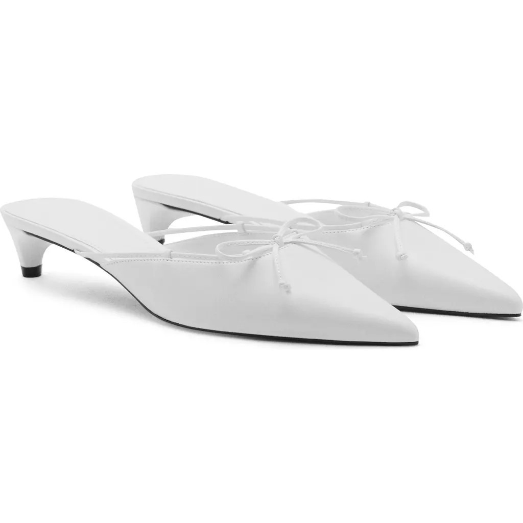 MANGO Pointed Toe Pump in White at Nordstrom, Size 7.5Us | Nordstrom