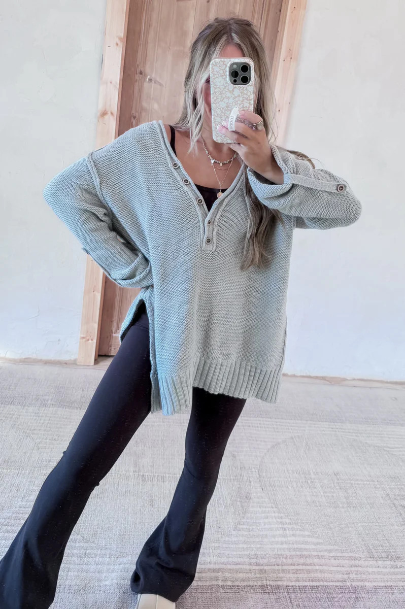 Lauryn Gray Henley Sweater | CK Squared Boutique