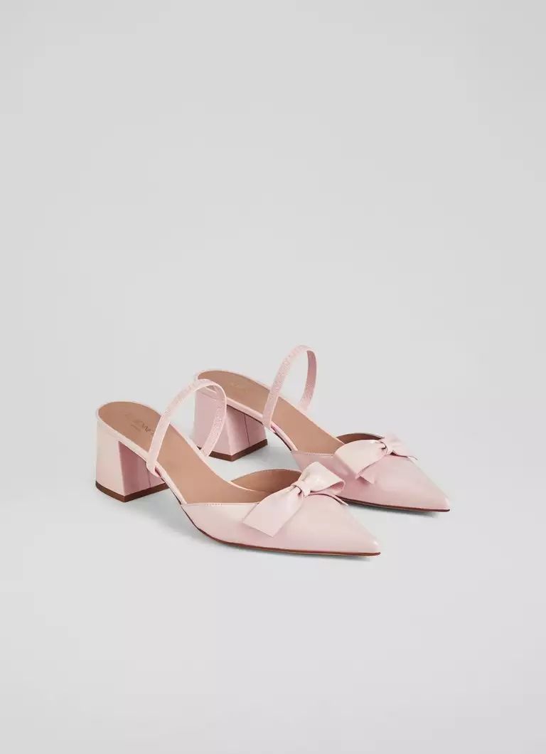 Cadence Pink Patent Bow-Front Slingbacks | L.K. Bennett (UK)