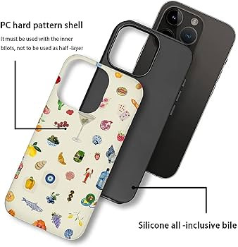 Case Compatible with iPhone 16 Pro Max - Hybrid Durable Shockproof Phone Cover Woman Girl - Lemon... | Amazon (US)