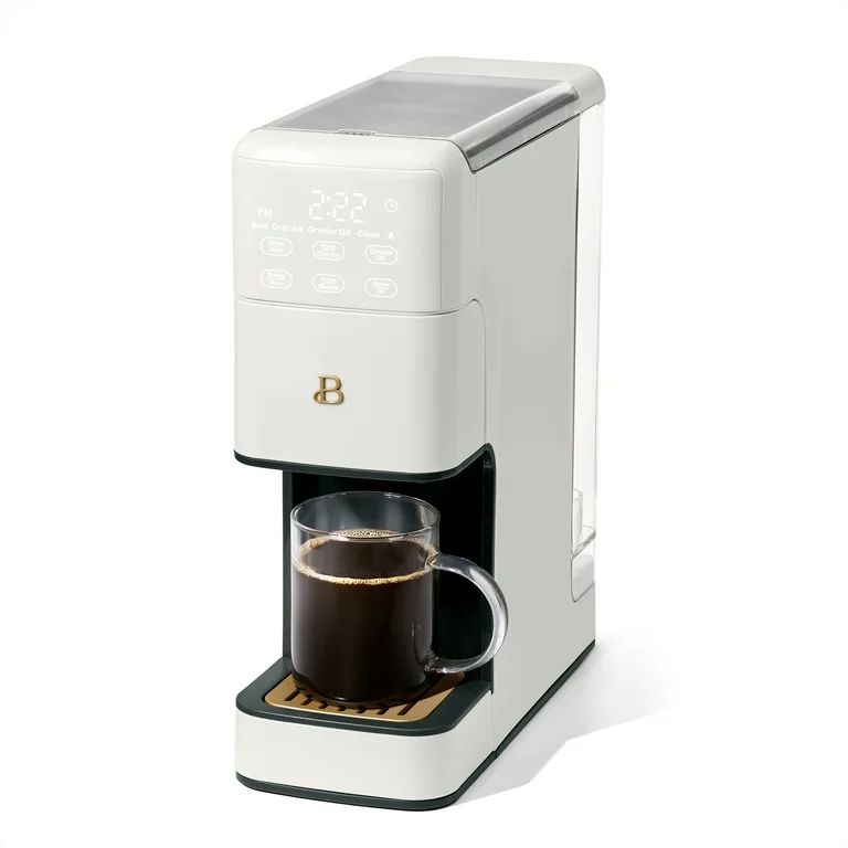 Beautiful Perfect Grind Programmable Single Serve Coffee Maker, White Icing by Drew Barrymore - W... | Walmart (US)