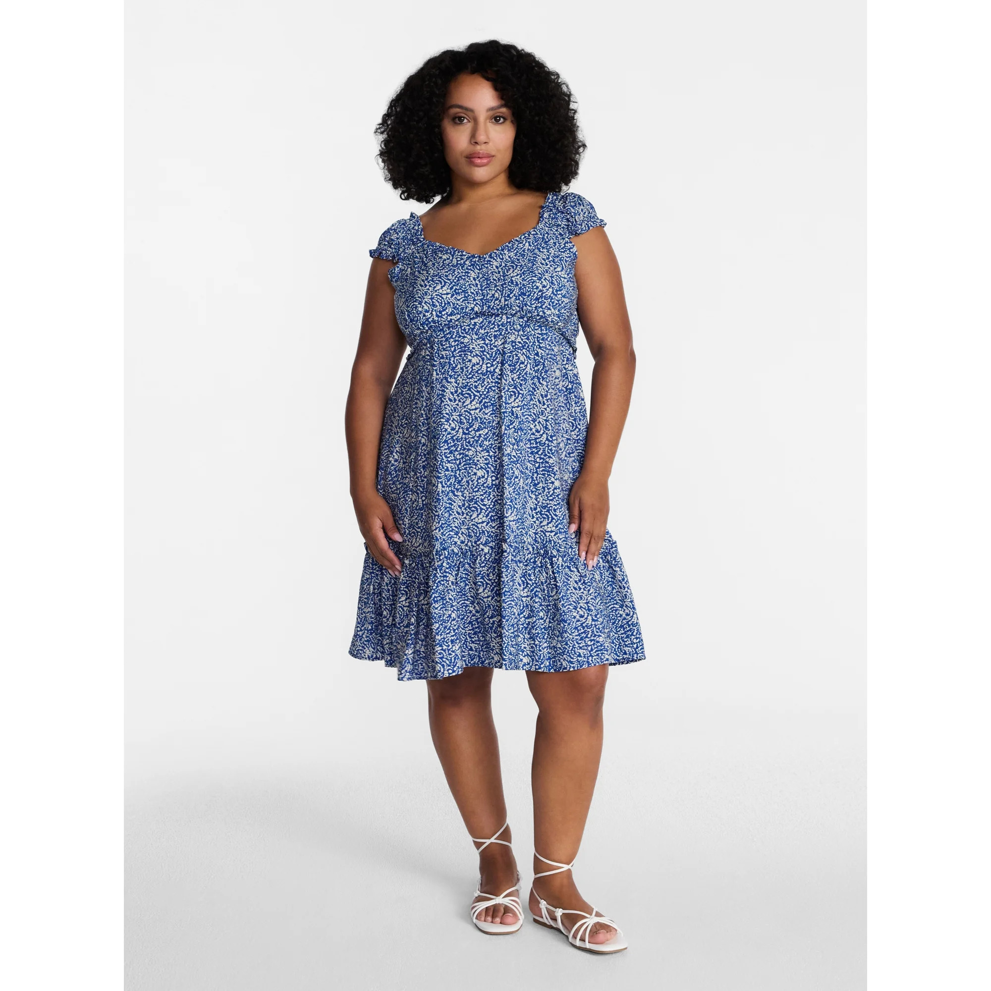 Time and Tru Women’s Empire Waist Mini Dress, Sizes XS-XXXL | Walmart (US)