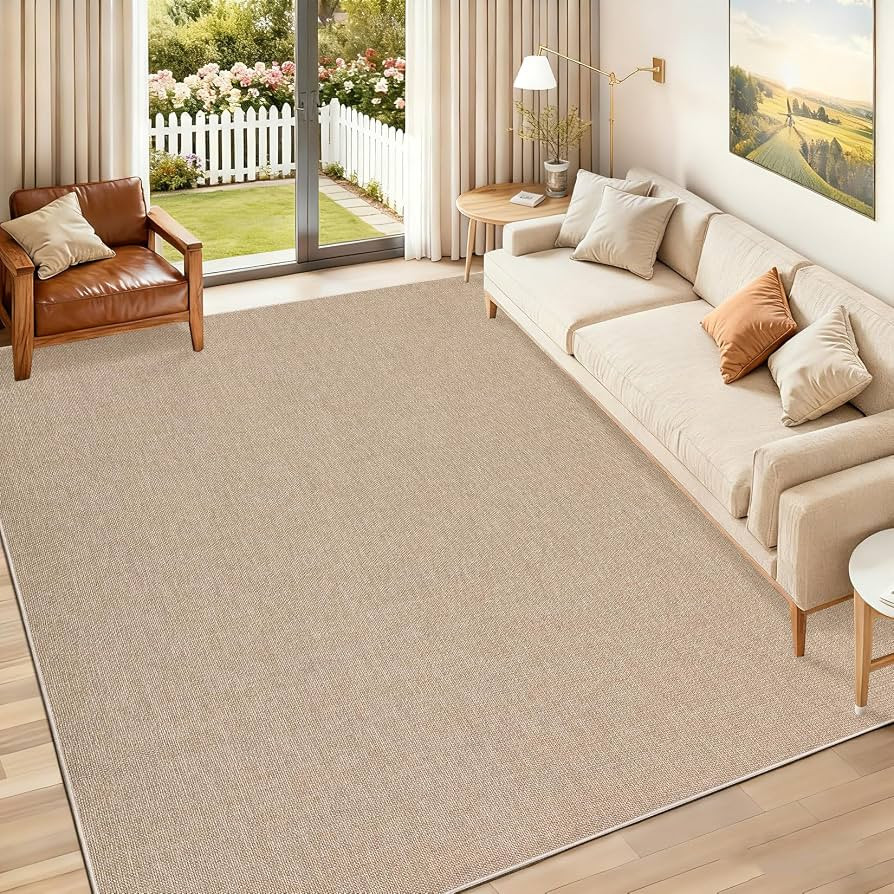 Garvee 8x10 Rug Washable Modern Solid Braided Large Rug Non Shedding Minimalist Living Room Floor... | Amazon (CA)
