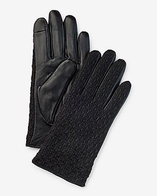 Genuine Leather Tweed Gloves | Express