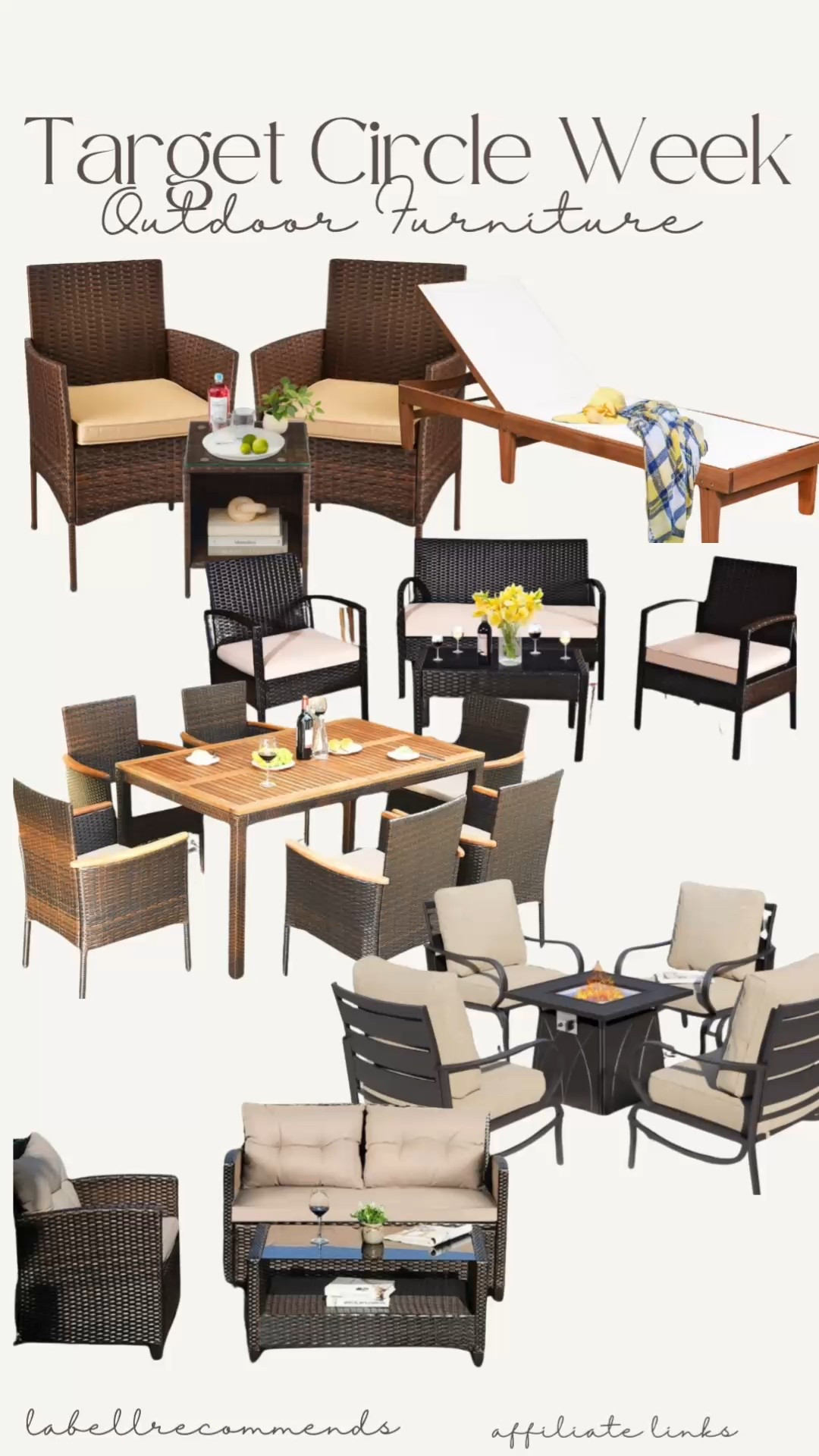 Target circle week outdoor furniture. Sales include outside dining tables and chairs, loungers, fire pit with chairs, small side tables with outdoor seating and much more!

#outdoorfurniture #targetoutdoorfurniture #targetcircleweek #backyardfurniture


#LTKWatchNow #LTKHome #LTKSaleAlert