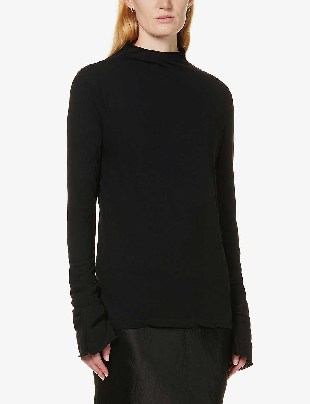 Funnel-neck organic-cotton knit top | Selfridges