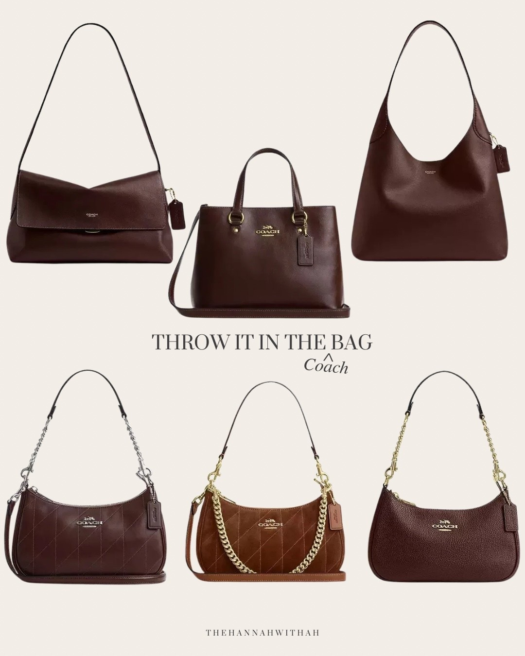 Loving deep brown for my fall leathers, and Coach always fits the bill 🤎