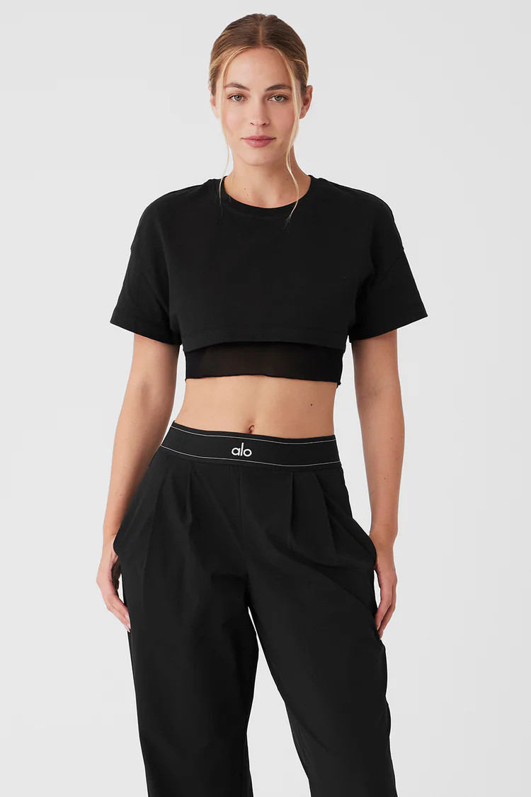 Made You Look Cropped Short Sleeve Tee | Alo Yoga (US)