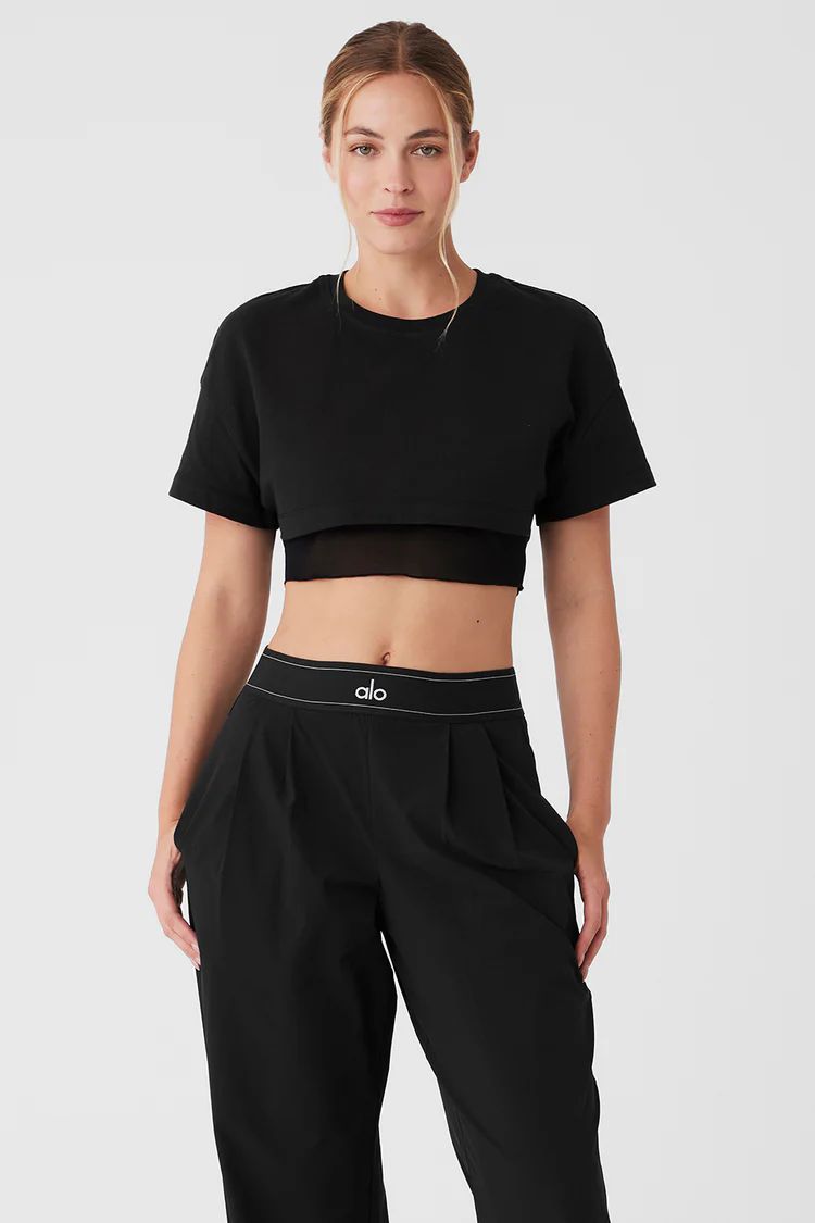 Made You Look Cropped Short Sleeve Tee | Alo Yoga