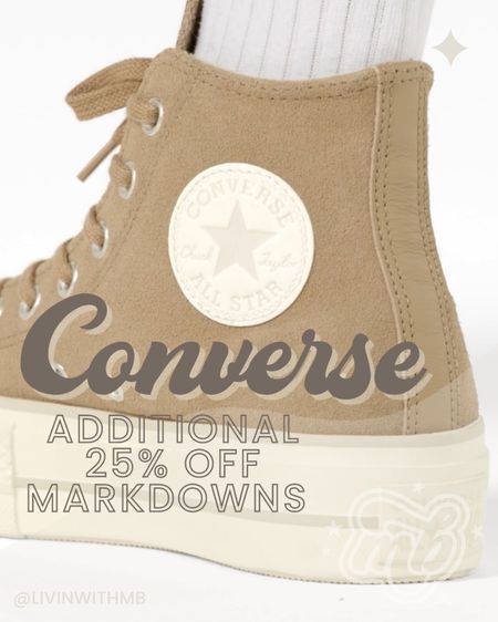 So many good styles on sale at Converse with an additional 25% off markdowns with code:  JANUARY25

#LTKsalealert #LTKunder100 #LTKshoecrush