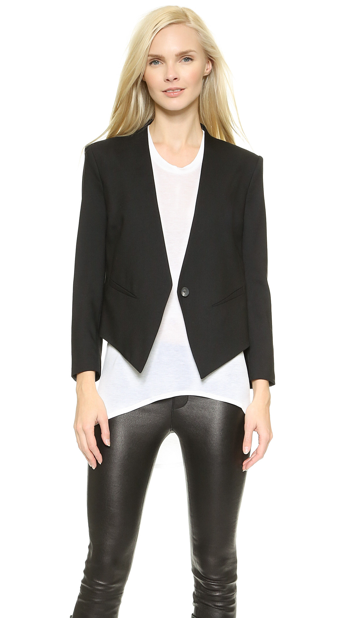 Helmut Lang Smoking Tux Blazer - Black | Shopbop