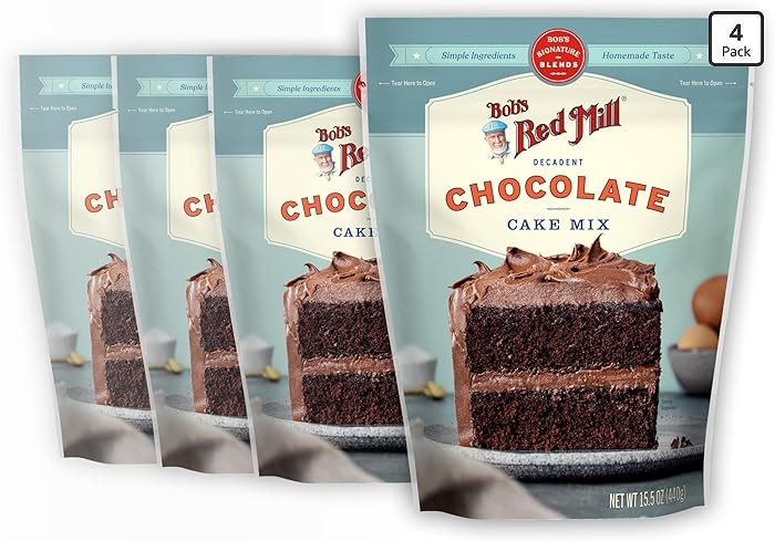 Bob's Red Mill Signature Chocolate Cake Baking Mix, 15.5oz (Pack of 4) - Non GMO, Kosher | Amazon (US)