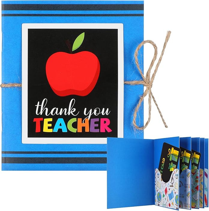 ReliThick Teacher Appreciation Gift Card Holder 5 Slots, 4.3 x 3.5 Inch Thank You Teacher Gift Ca... | Amazon (US)