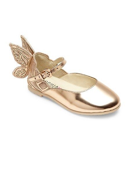 Baby's, Little Girl's & Girl's Mini Chiara Wing Leather Flats | Saks Fifth Avenue