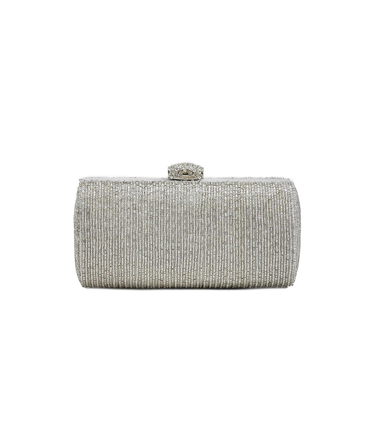La Regale Fully Beaded Baguette Clutch with Crystal Embellished Clasp & Reviews - Handbags & Acce... | Macys (US)