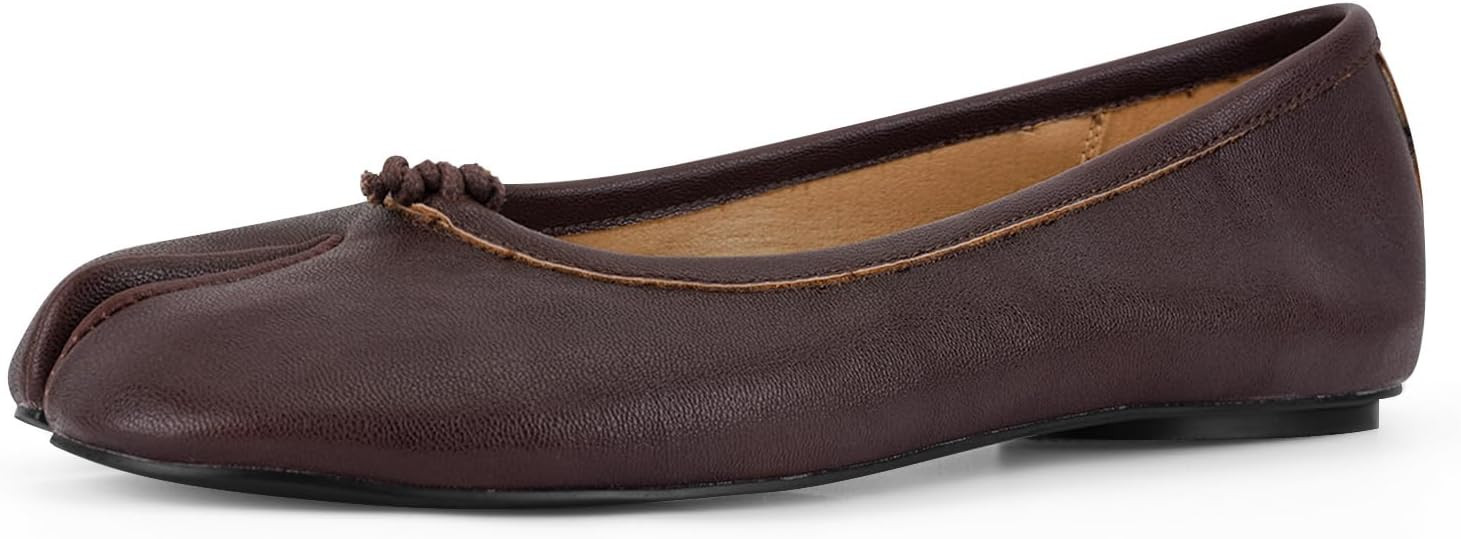 POYOIOR Tabi Shoes Women Split Toe Shoes Wide Width Ballet Flats Comfort Casual Work Shoes for Wo... | Amazon (US)