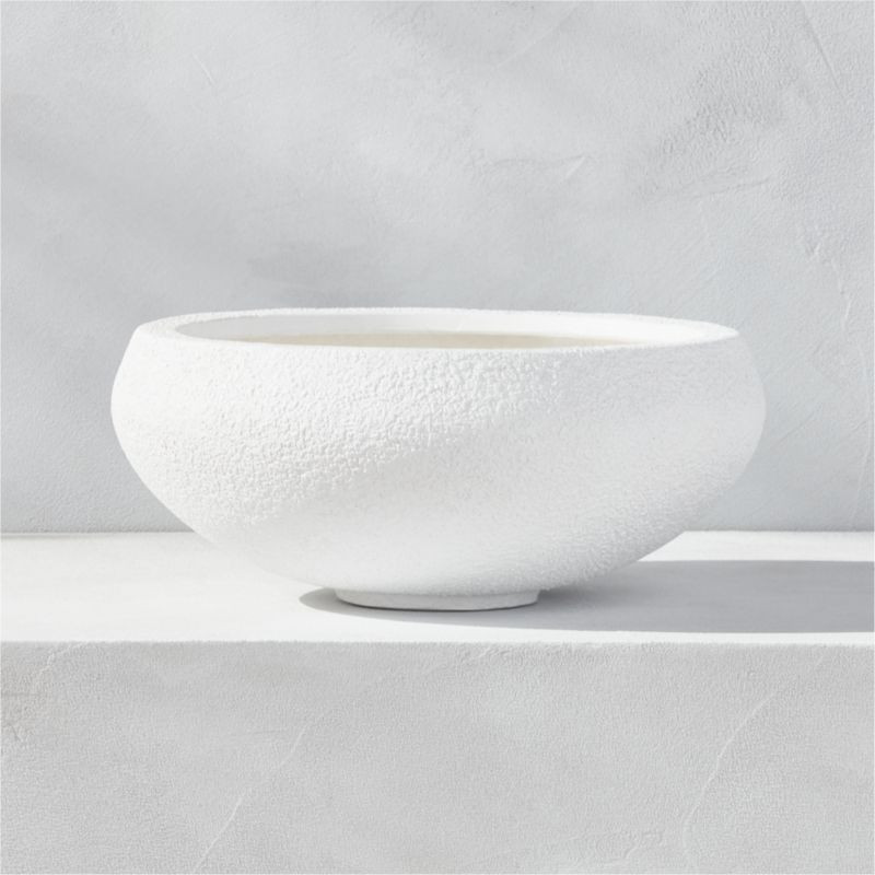 Modern Boka White Outdoor Planter Bowl Small + Reviews | CB2 | CB2