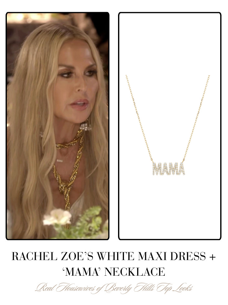 Rachel Zoe's Mama Necklace // Dress is Vintage Karl Lagerfeld for Chloe  

 