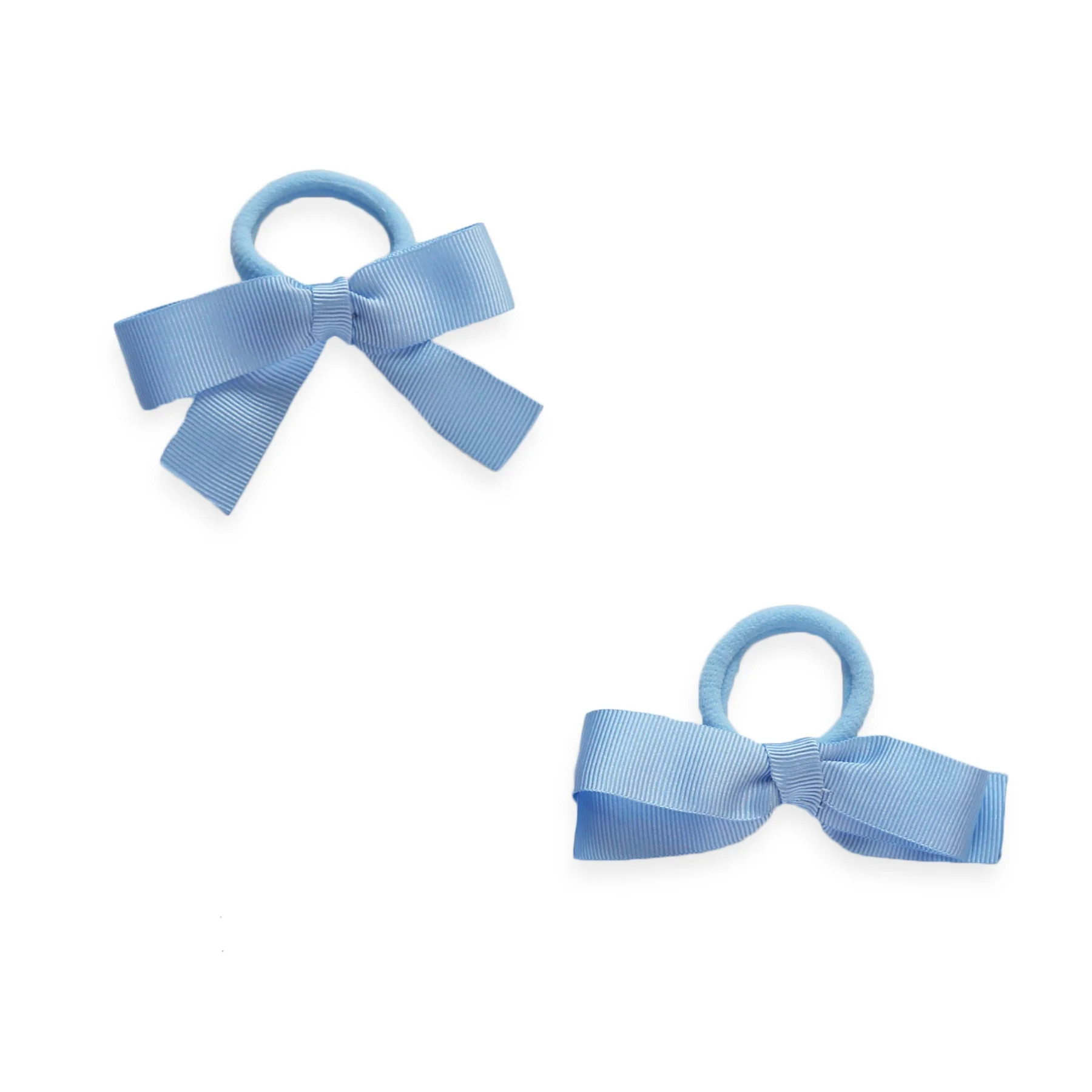 Grosgrain Hair Ties Set in Baby Blue | Loozieloo