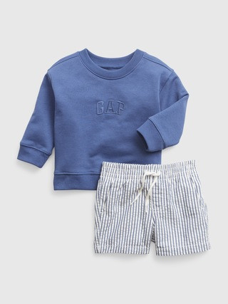 Baby Two-Piece Gap Logo Outfit Set | Gap (US)