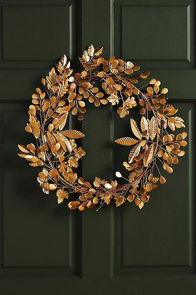 Golden Leaf Wreath | Anthropologie (US)