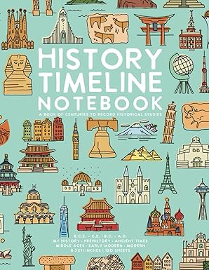 History Timeline Notebook: A Book of Centuries to Record Historical Studies by schoolnest (Turquo... | Amazon (US)