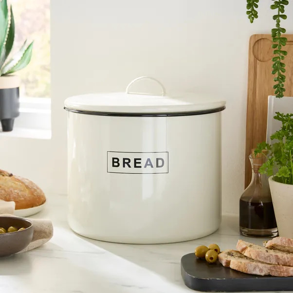 Bistro Enamel Bread Bin | Dunelm