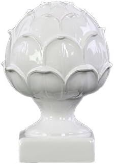 Urban Trends Ceramic Artichoke Sculpture on Base Gloss Finish, White | Amazon (US)