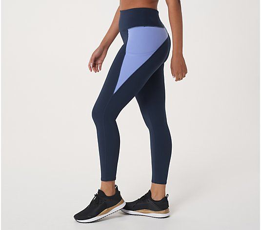 zuda Petite Z-Stretch Colorblocked Leggings | QVC